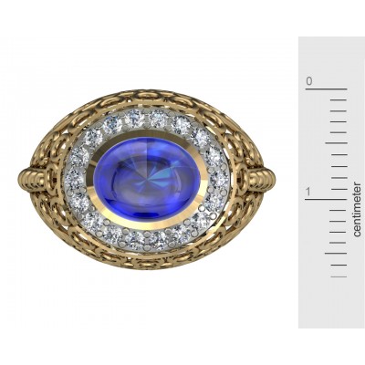 Victoria Blue Sapphire & Diamond Ring